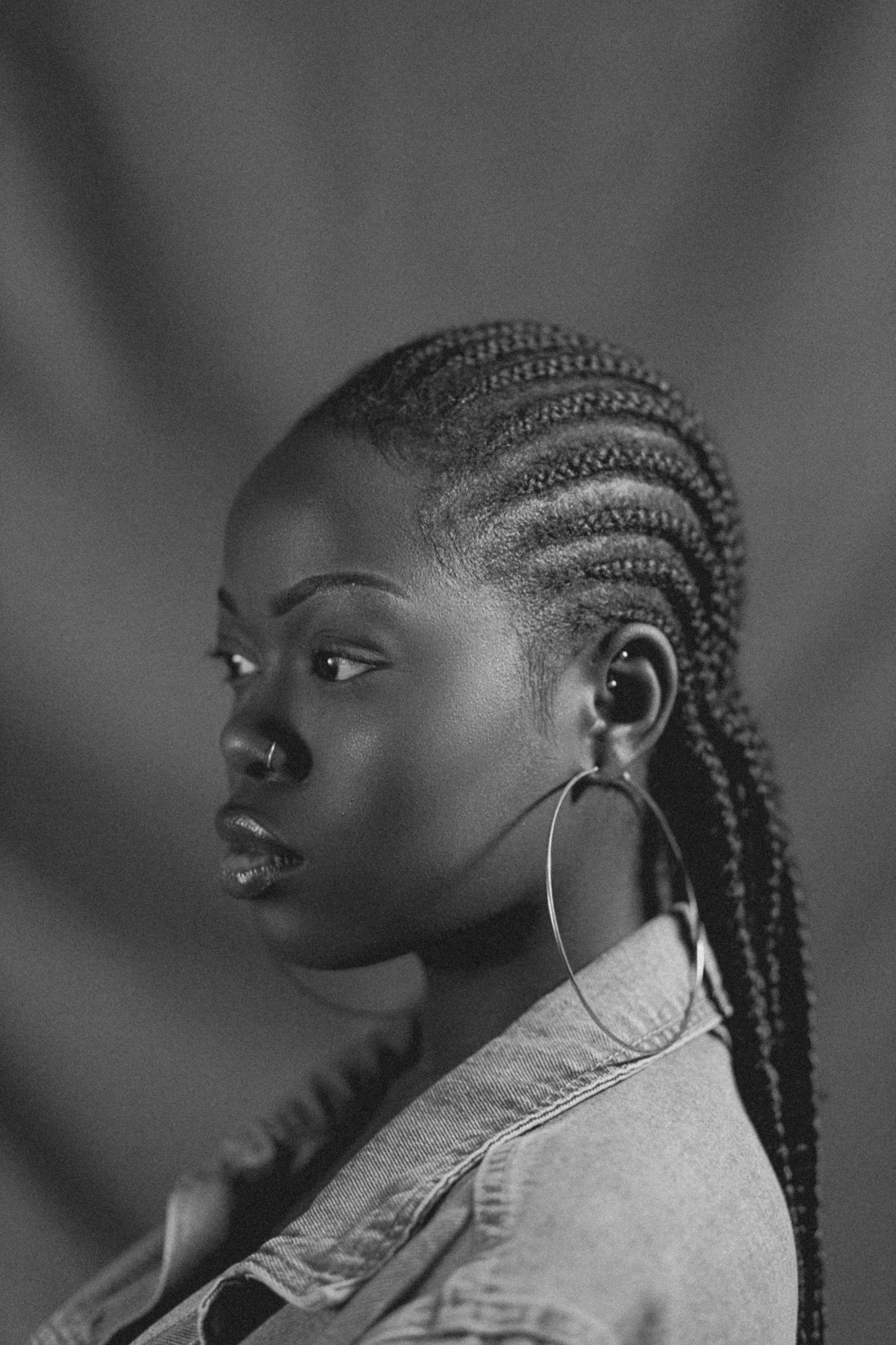Straight-back cornrows